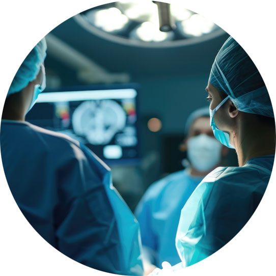 Image_surgeons02 Spinal surgeons in a hospital operating room